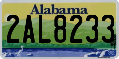 AL license plate 2AL8233