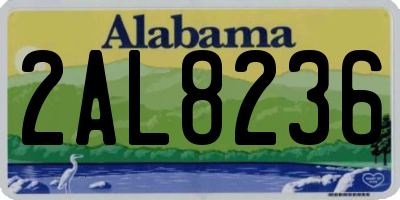 AL license plate 2AL8236