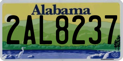 AL license plate 2AL8237