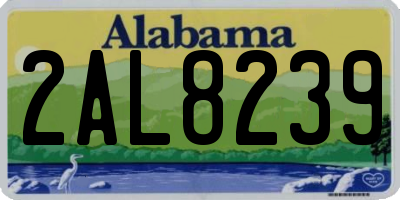 AL license plate 2AL8239