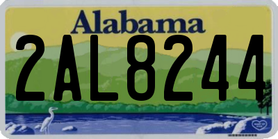 AL license plate 2AL8244