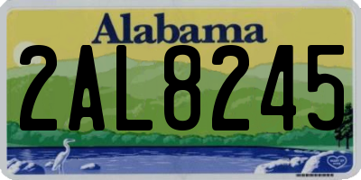 AL license plate 2AL8245