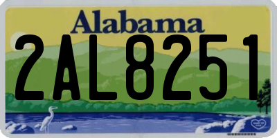 AL license plate 2AL8251