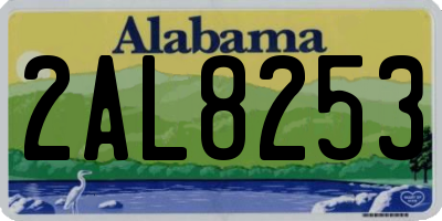 AL license plate 2AL8253