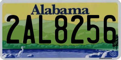 AL license plate 2AL8256