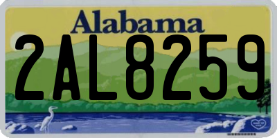 AL license plate 2AL8259