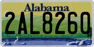 AL license plate 2AL8260