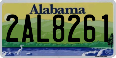 AL license plate 2AL8261