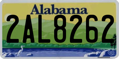 AL license plate 2AL8262