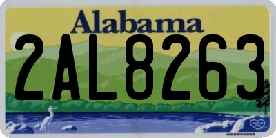 AL license plate 2AL8263