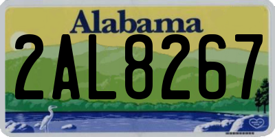 AL license plate 2AL8267