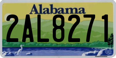 AL license plate 2AL8271