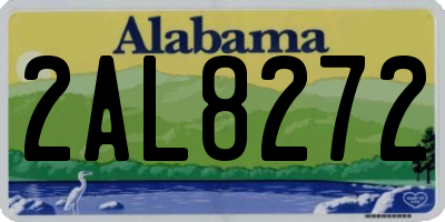 AL license plate 2AL8272