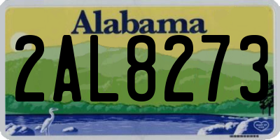 AL license plate 2AL8273