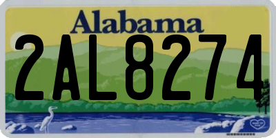 AL license plate 2AL8274
