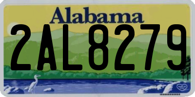 AL license plate 2AL8279