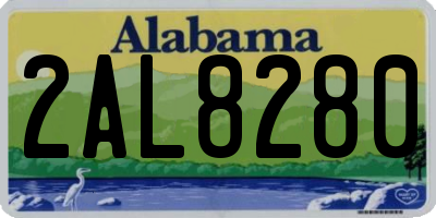 AL license plate 2AL8280