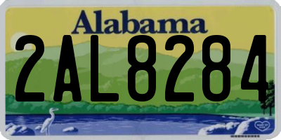 AL license plate 2AL8284
