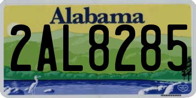 AL license plate 2AL8285