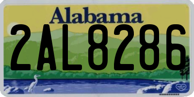 AL license plate 2AL8286