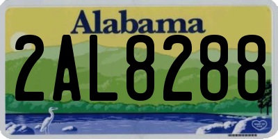 AL license plate 2AL8288