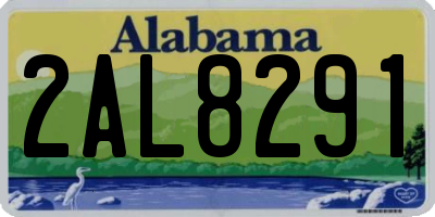 AL license plate 2AL8291