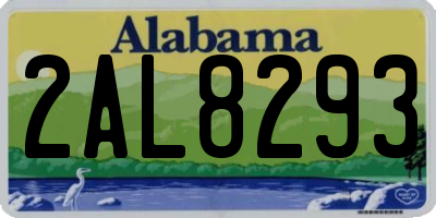 AL license plate 2AL8293