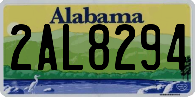 AL license plate 2AL8294