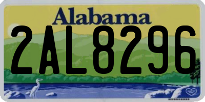 AL license plate 2AL8296