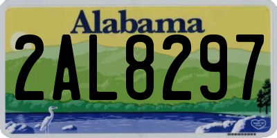 AL license plate 2AL8297