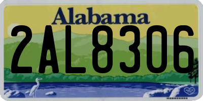AL license plate 2AL8306