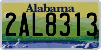 AL license plate 2AL8313