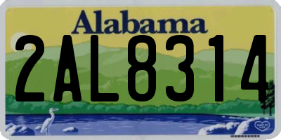 AL license plate 2AL8314