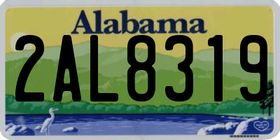 AL license plate 2AL8319