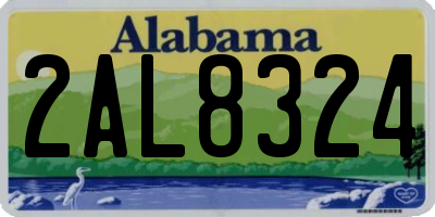 AL license plate 2AL8324