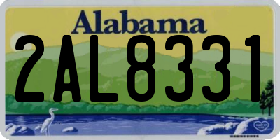AL license plate 2AL8331