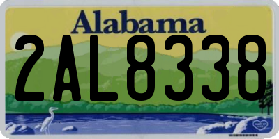 AL license plate 2AL8338