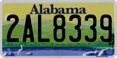 AL license plate 2AL8339