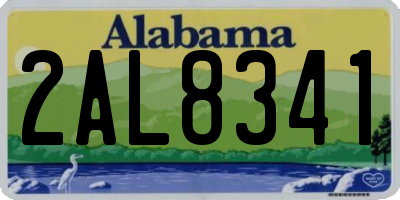 AL license plate 2AL8341
