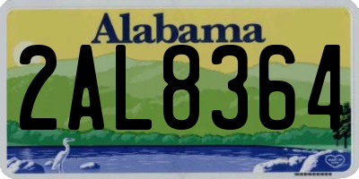 AL license plate 2AL8364
