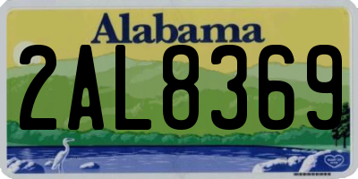 AL license plate 2AL8369