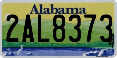 AL license plate 2AL8373