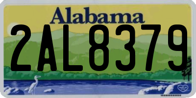AL license plate 2AL8379