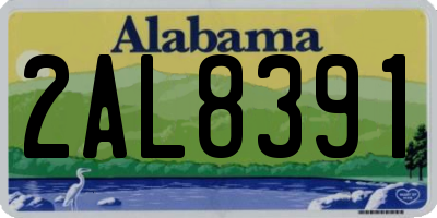 AL license plate 2AL8391