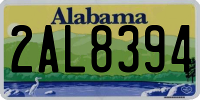 AL license plate 2AL8394