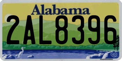 AL license plate 2AL8396