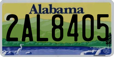 AL license plate 2AL8405