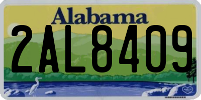 AL license plate 2AL8409