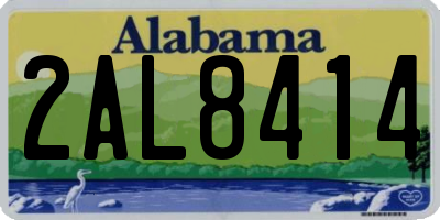 AL license plate 2AL8414