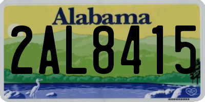 AL license plate 2AL8415